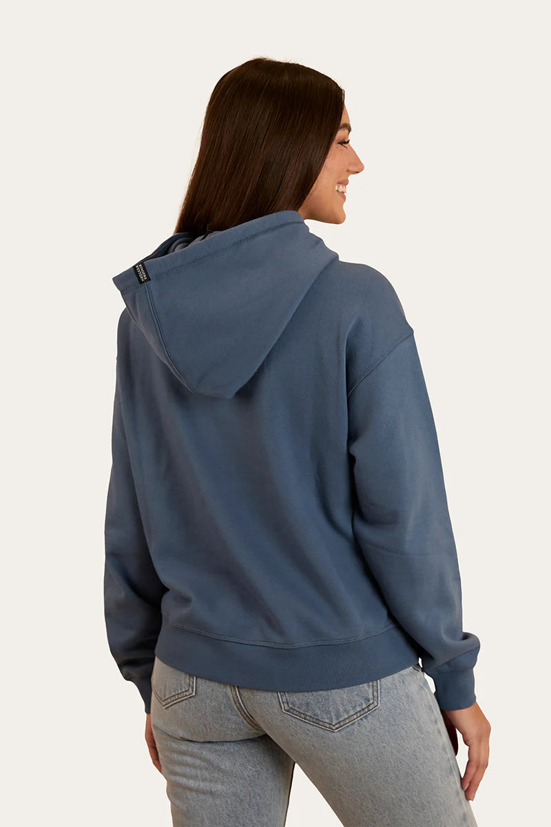 Middleton Womens Australian Cotton Fleece - Yale Blue/White