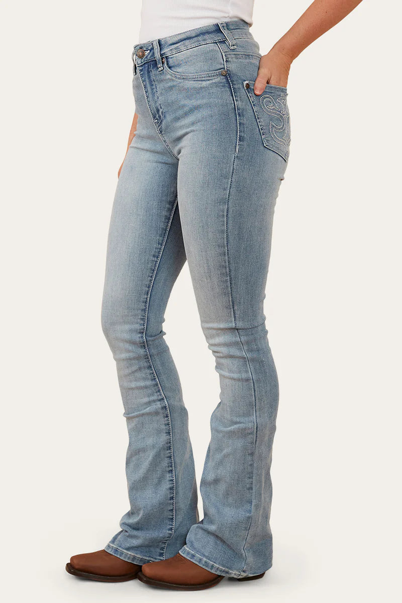 Penny Rodeo Womens High Rise Bootleg Jean  - Light  Blue