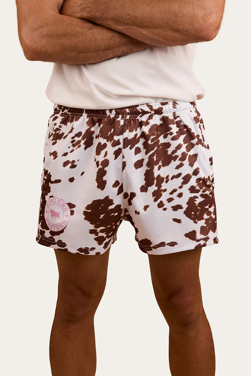 Ringers Footy Short - White/ Tan