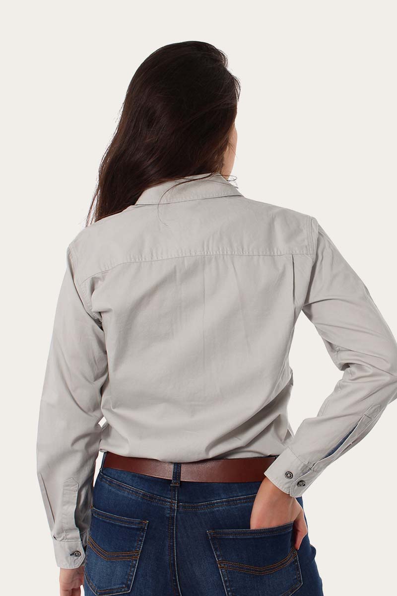 Pentecost River Womens Full Button Work Shirt - Beige - Ringers Western Toowoomba