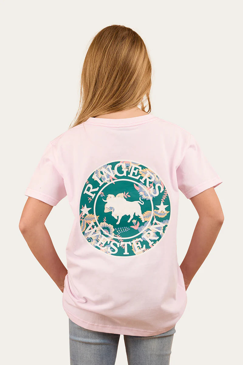 Signature Bull Kids Classic T-Shirt - Barley Pink/Floral