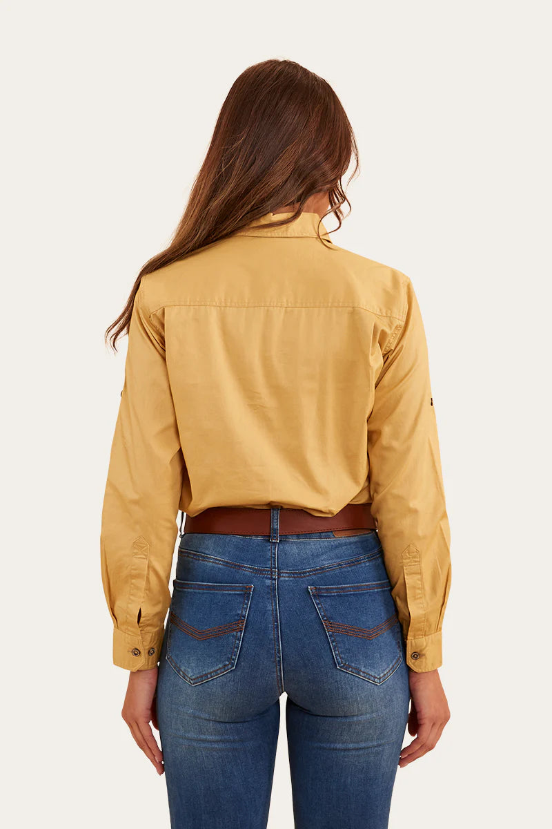 Pentecost River Womens Full Button Work Shirt- Vintage Gold