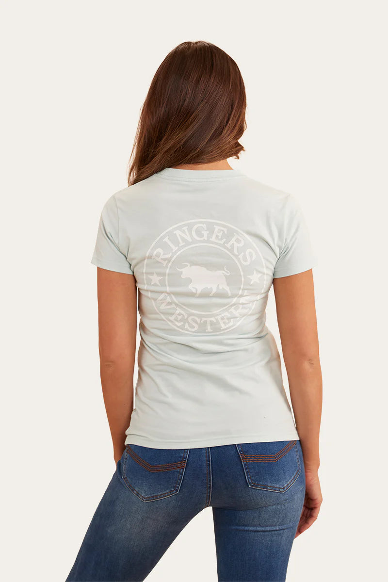 Signature Bull  Womens Classic Fit T-Shirt- Skylight
