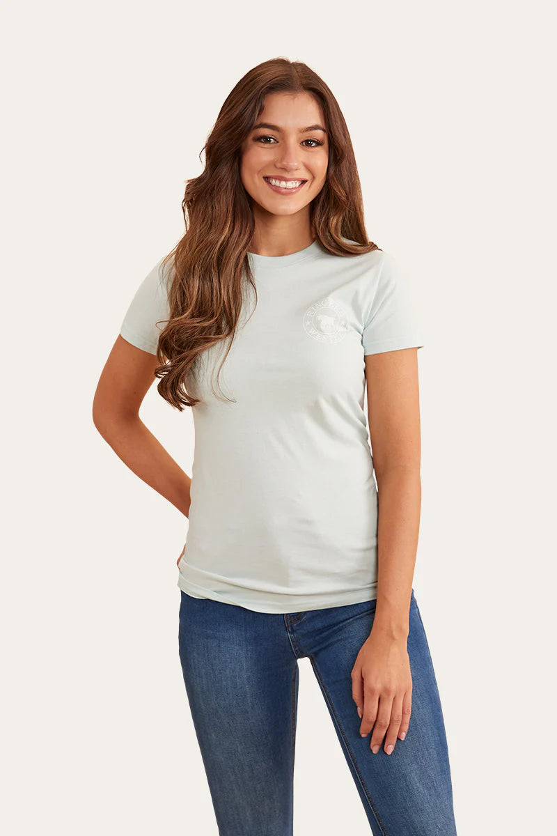 Signature Bull  Womens Loose Fit T-Shirt- Skylight