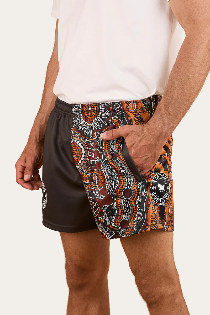 Walkabout Warrior Footy Short - Charcoal/Multi
