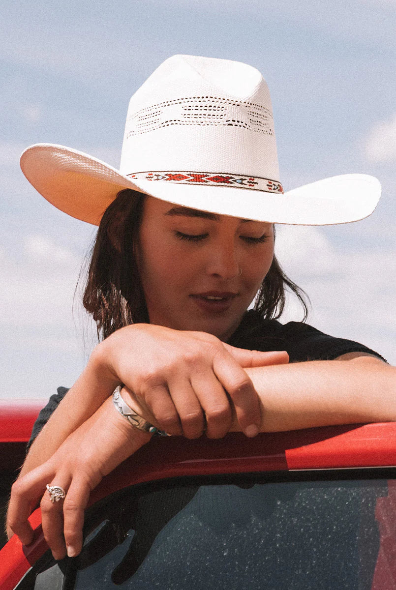 Indiana Paper Straw Hat  - White