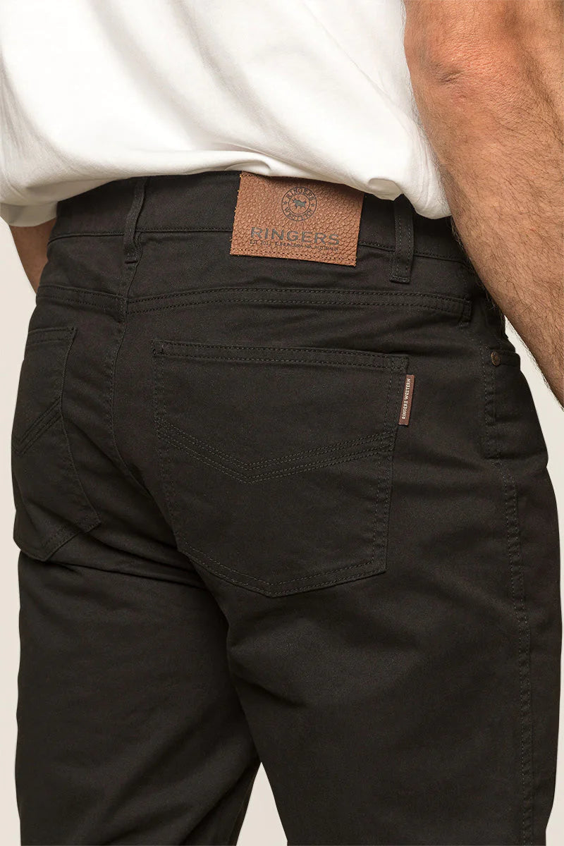 Avondale Mens 5 Pocket Stretch Drill Jean - Black