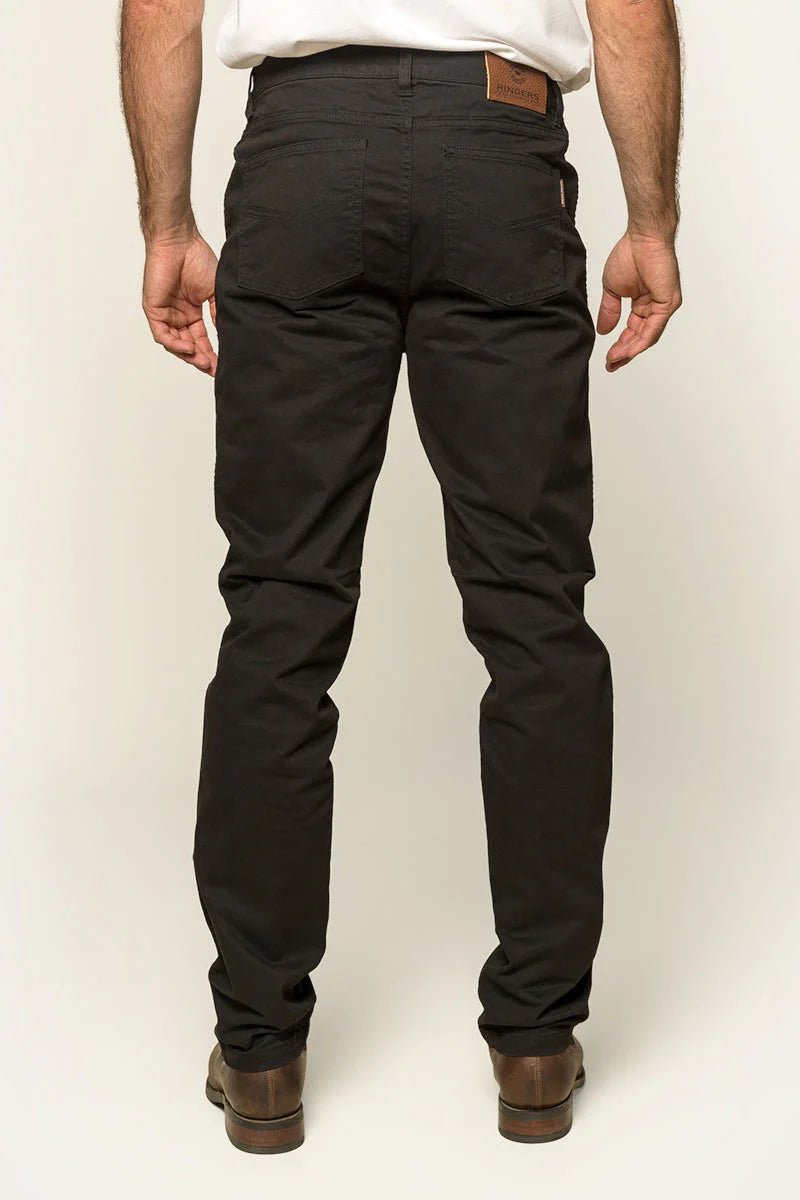 Avondale Mens 5 Pocket Stretch Drill Jean - Black