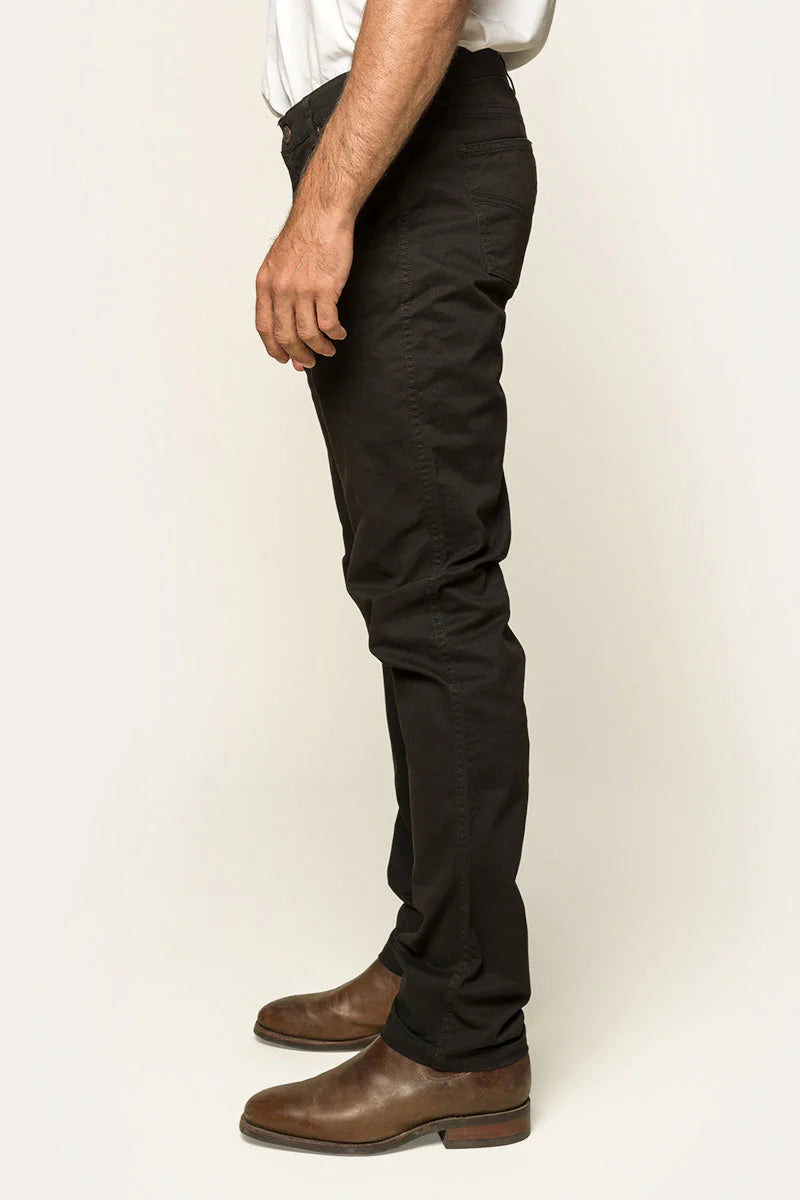 Avondale Mens 5 Pocket Stretch Drill Jean - Black