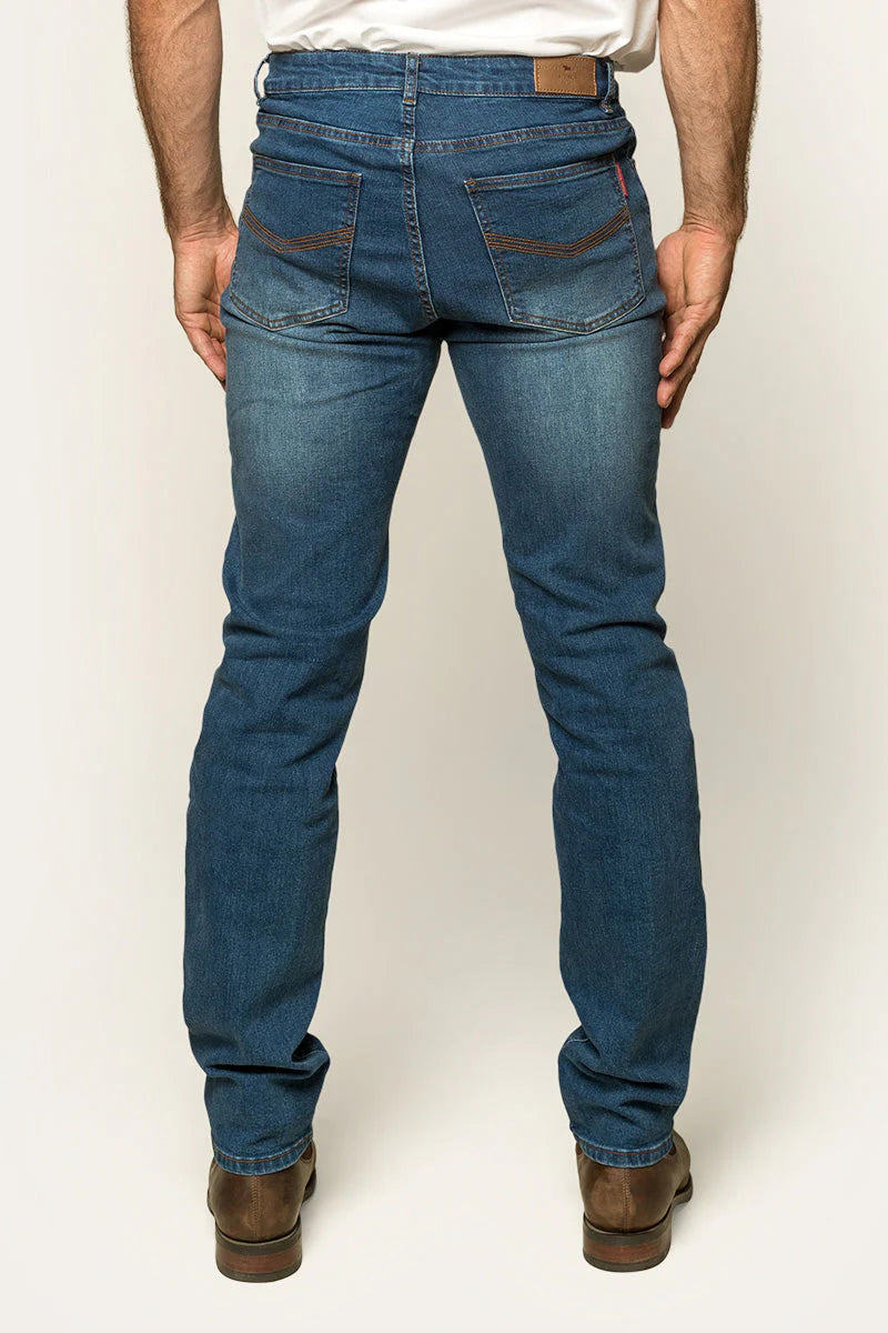 Burke Mens Tapered Slim Leg Jean - Mid Jean
