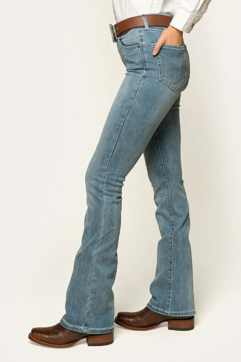 KATHERINE WOMENS MID RISE BOOTLEG - LIGHT BLUE - Ringers Western Toowoomba