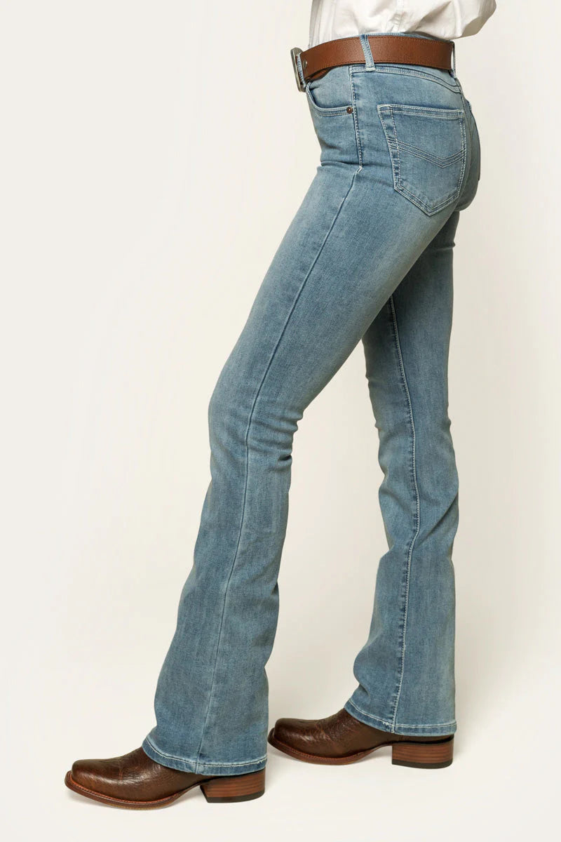 KATHERINE WOMENS MID RISE BOOTLEG - LIGHT BLUE - Ringers Western Toowoomba