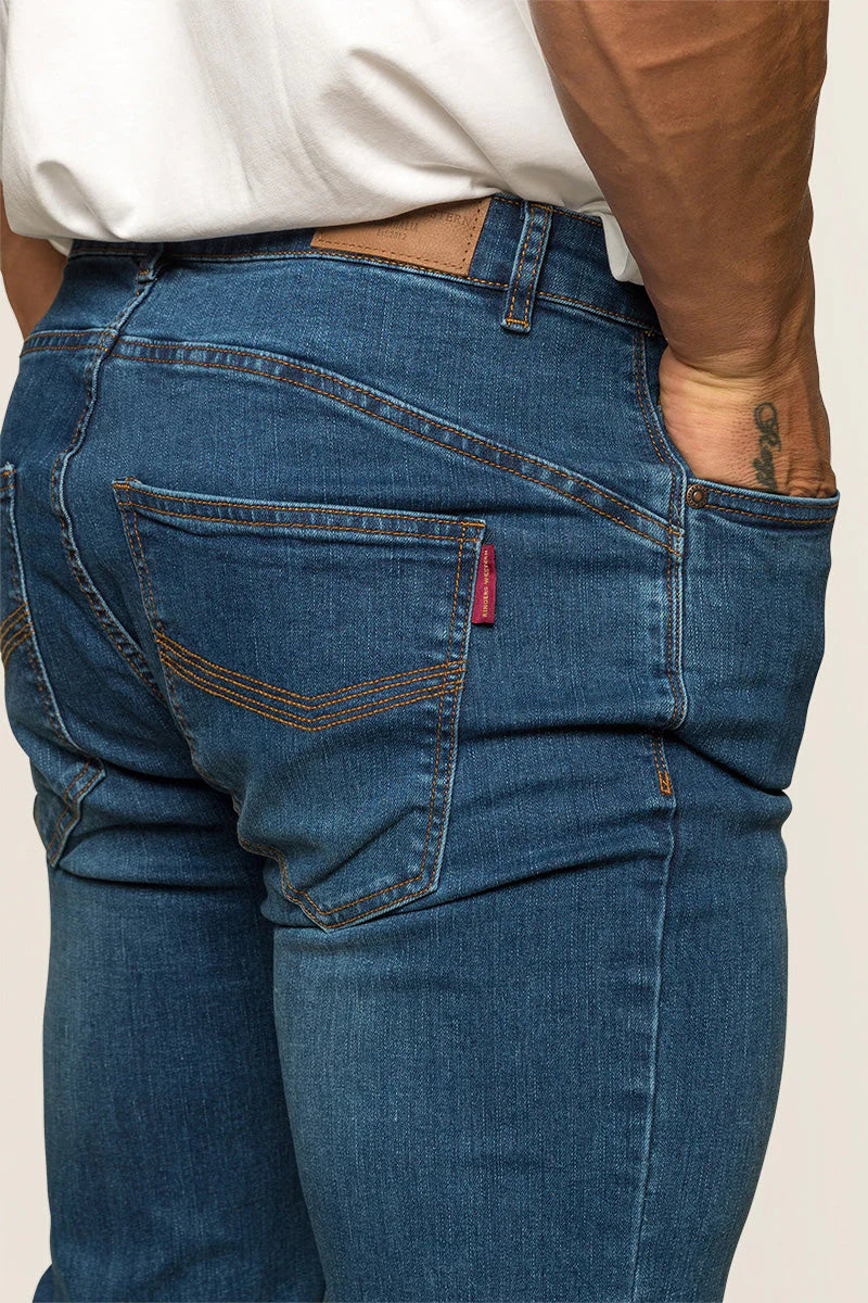 Mitchell Mens Straight Leg Jean  - Mid Blue