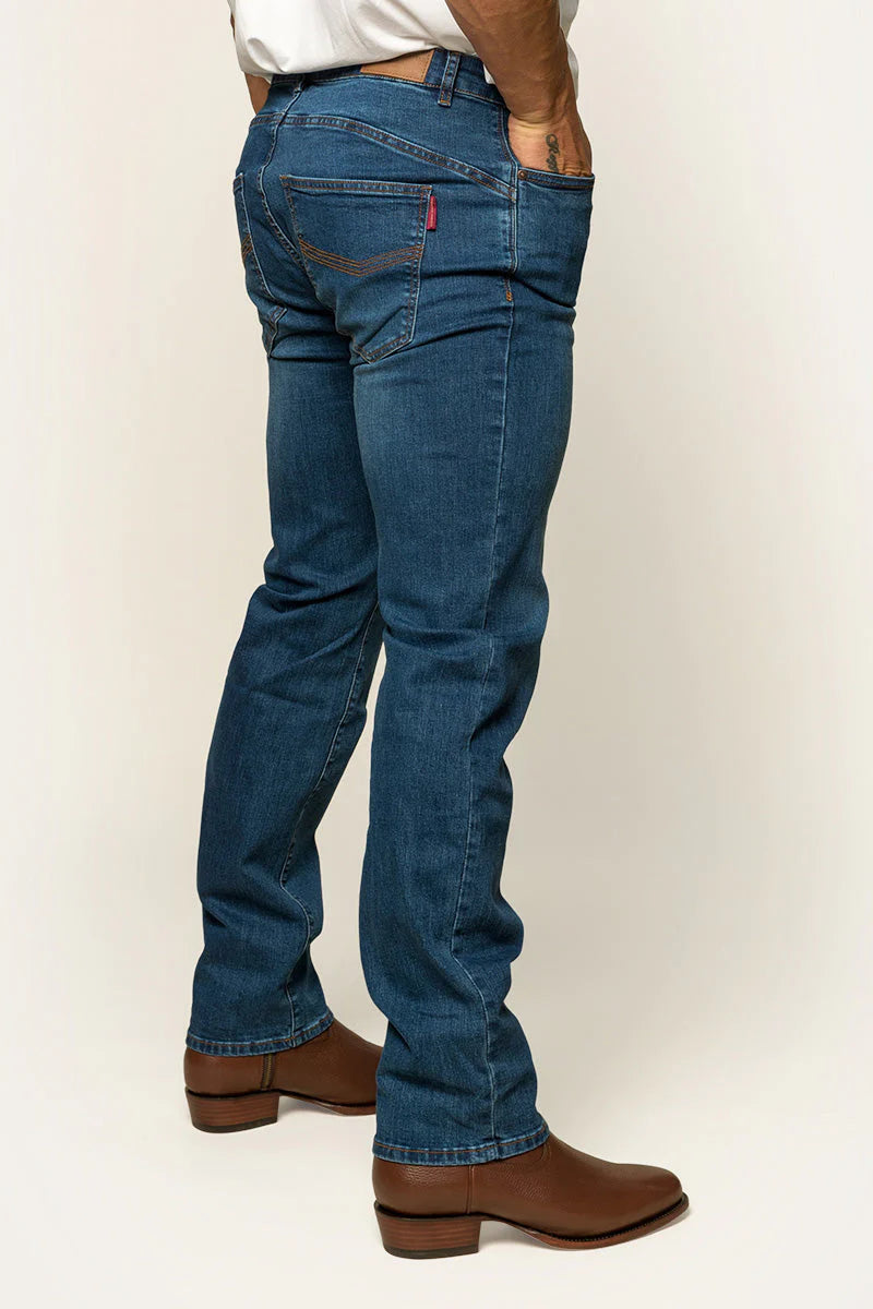 Mitchell Mens Straight Leg Jean  - Mid Blue