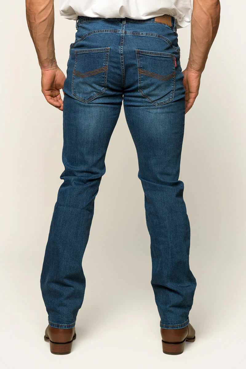 Mitchell Mens Straight Leg Jean  - Mid Blue