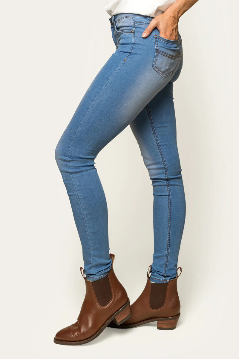 SOPHIE WOMENS SKINNY LEG JEAN - BRIGHT BLUE - Ringers Western Toowoomba