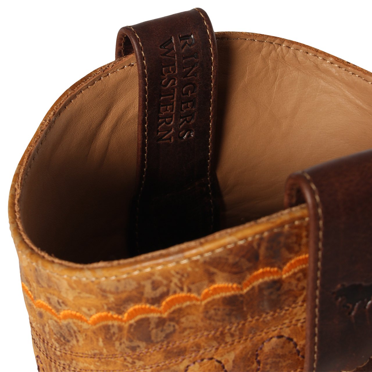DAVIDSON MENS CUBAN HEEL BOOT - BURNT BROWN - Ringers Western Toowoomba