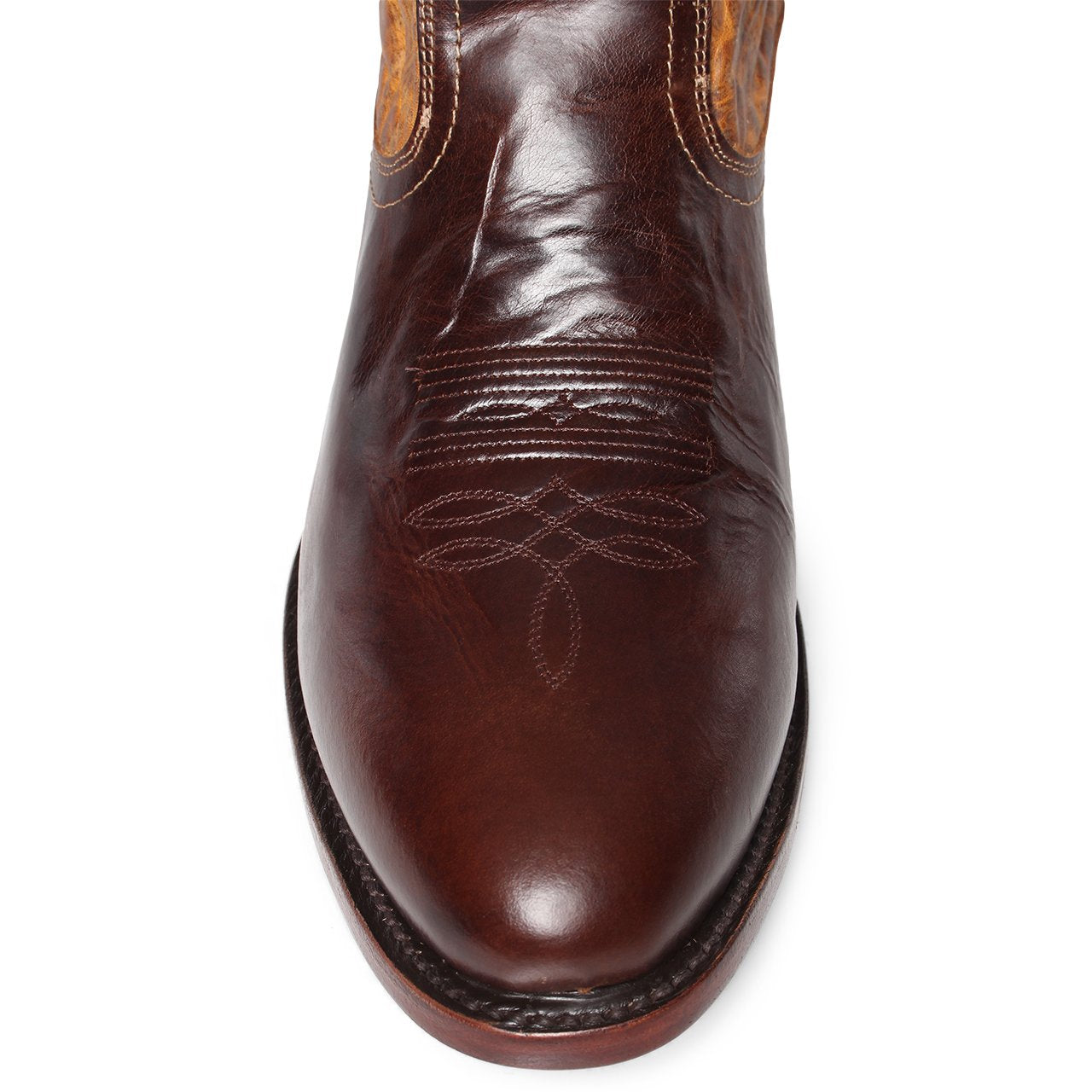 DAVIDSON MENS CUBAN HEEL BOOT - BURNT BROWN - Ringers Western Toowoomba