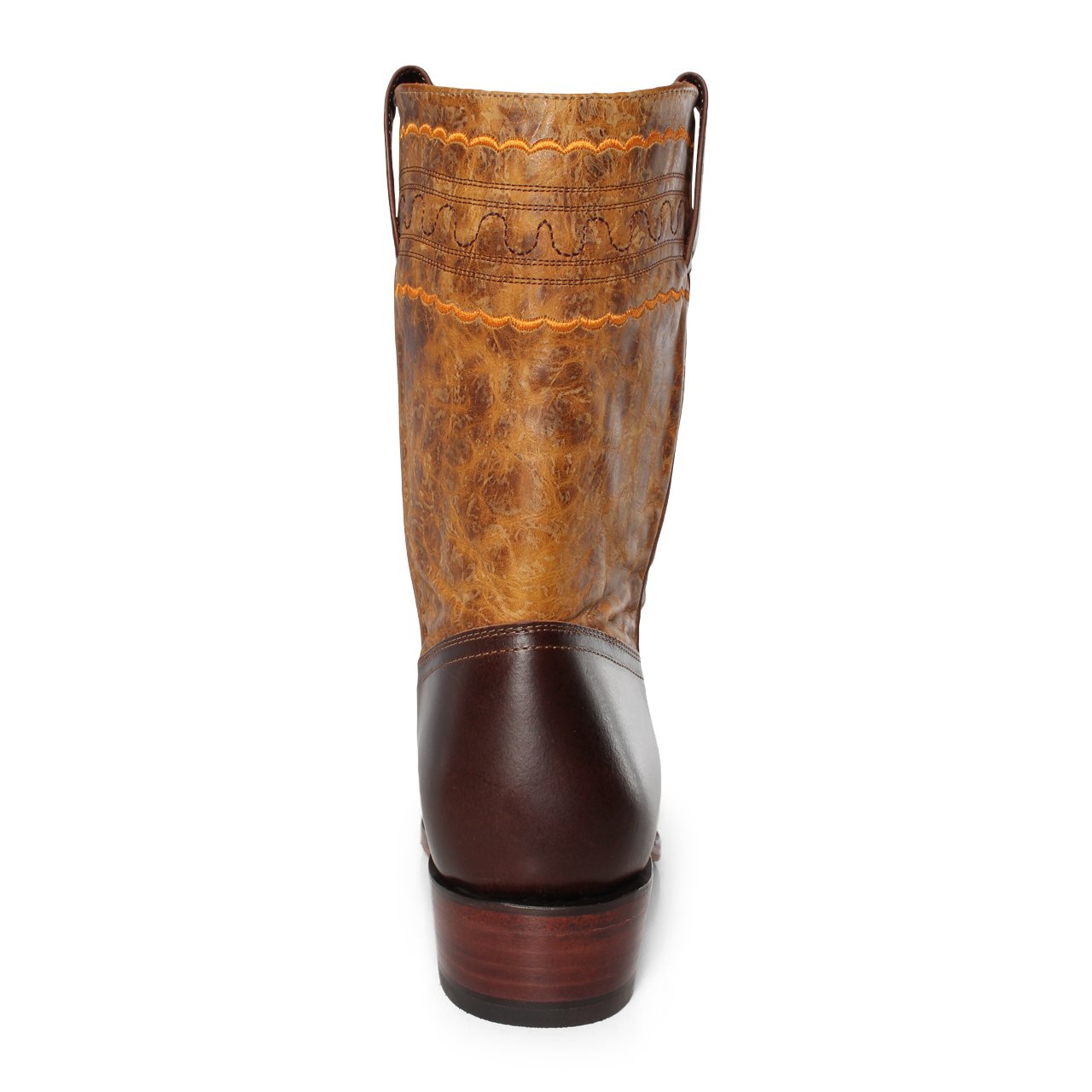 DAVIDSON MENS CUBAN HEEL BOOT - BURNT BROWN - Ringers Western Toowoomba