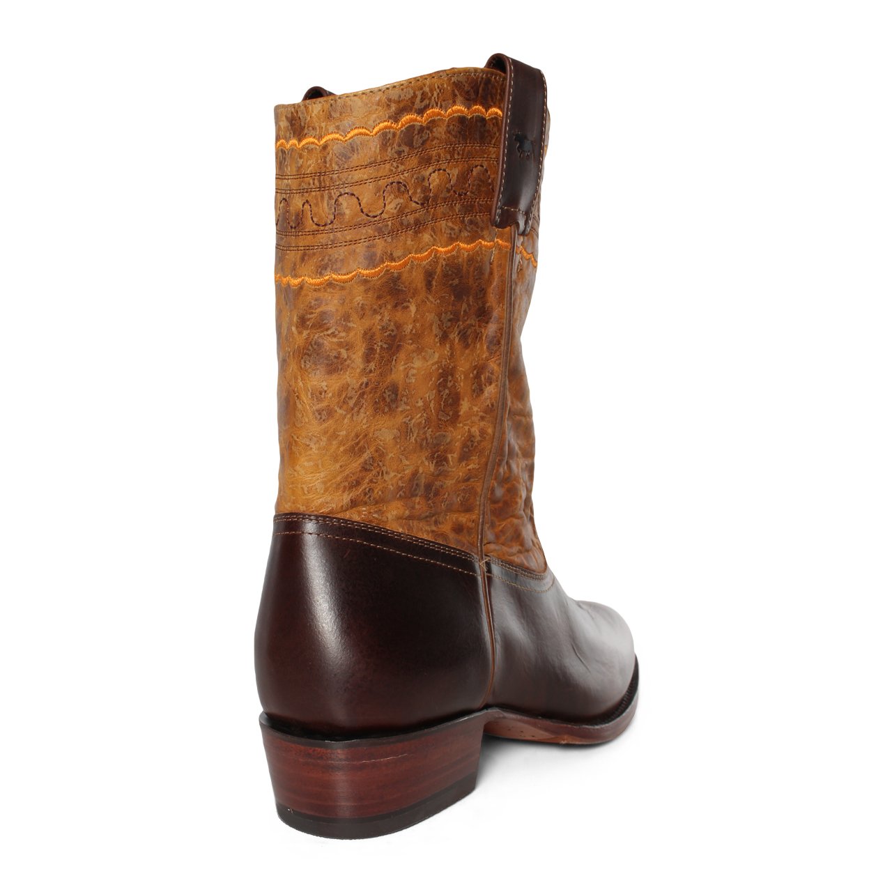 DAVIDSON MENS CUBAN HEEL BOOT - BURNT BROWN - Ringers Western Toowoomba