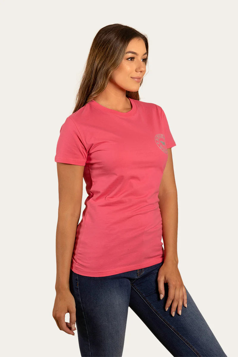 Signature Bull Womens Classic Fit T-Shirt-  Melon/Silver