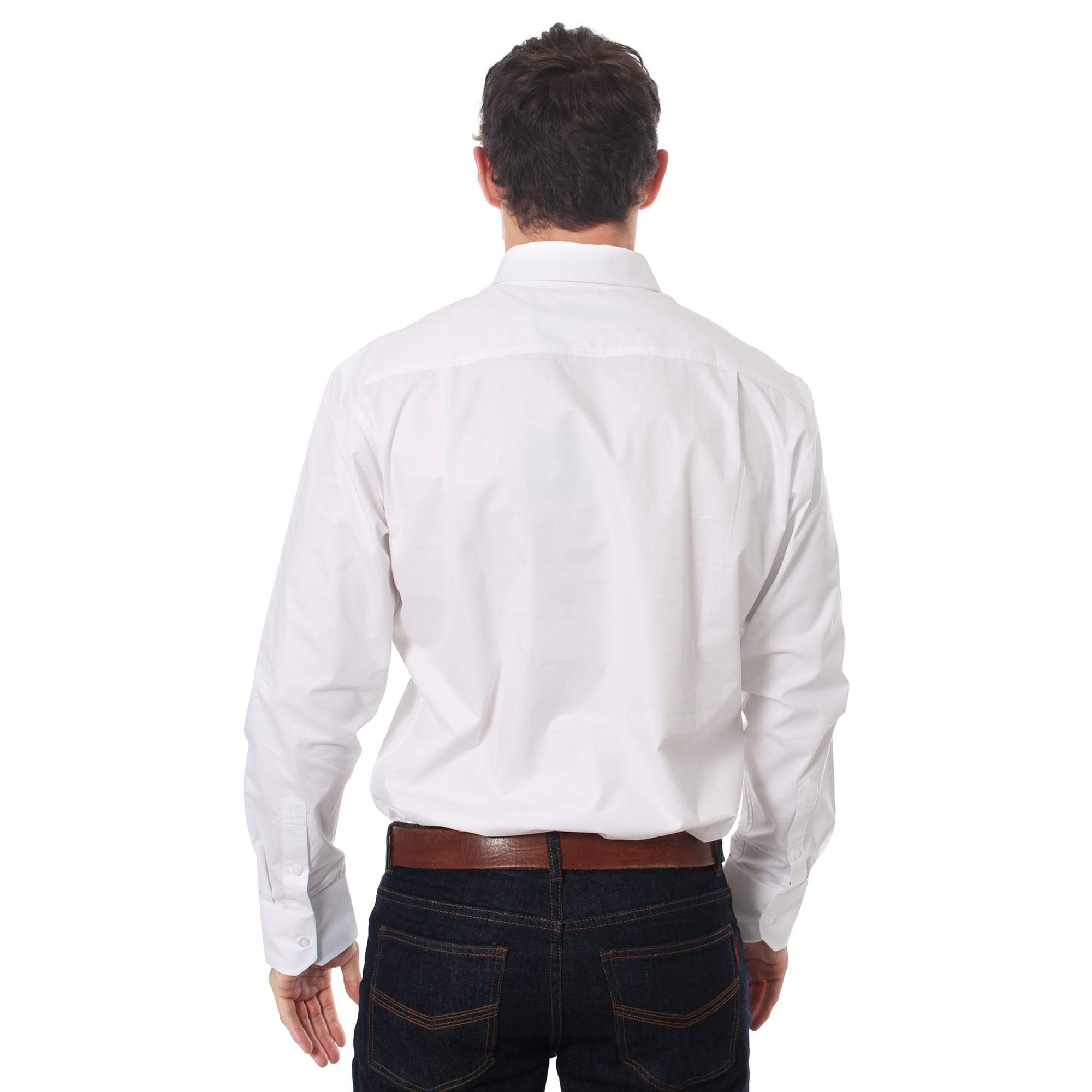 Heritage Mens Plain Dress Shirt - White
