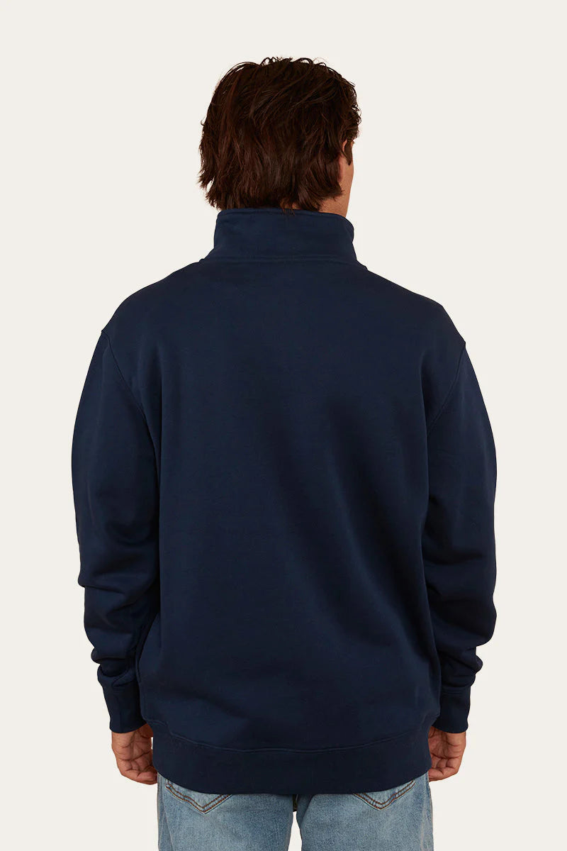 Strand Mens 1/4 Zip Crew - College Navy