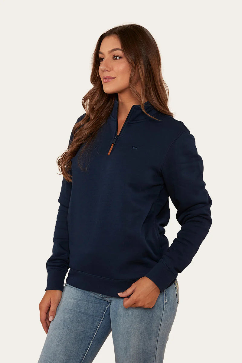 Peninsula Womens 1/4 Zip Crew - Navy