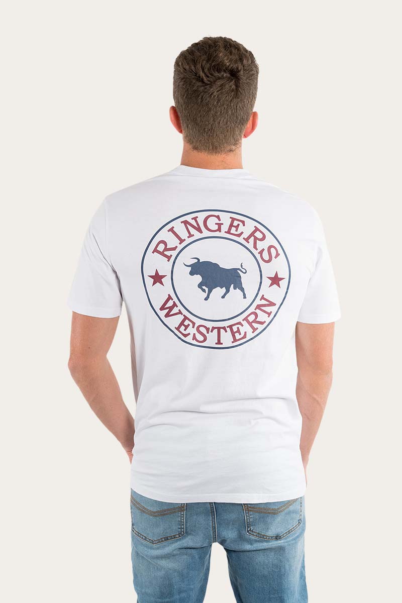 Signature Bull Mens Classic Fit T-Shirt - White/Multi